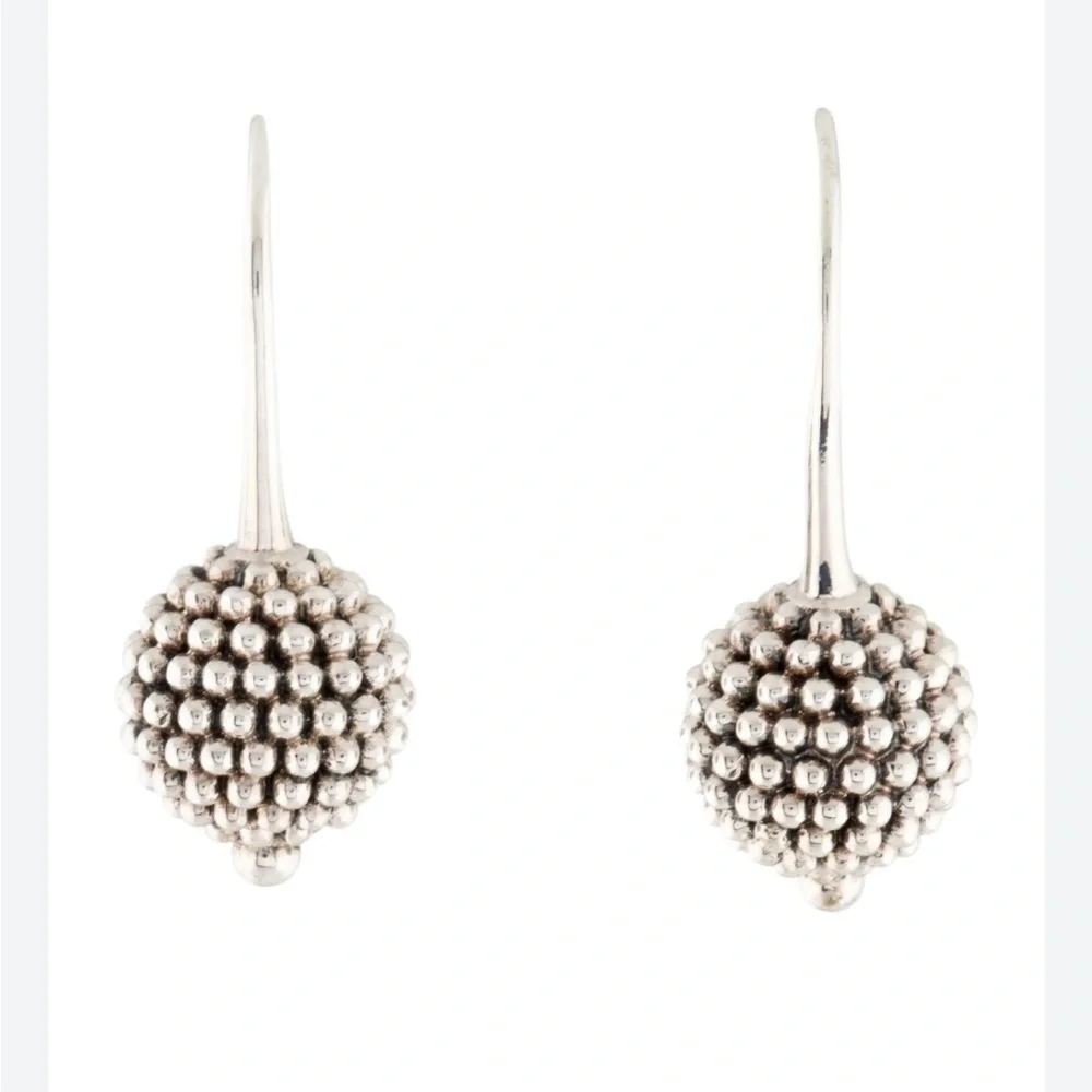 LAGOS Sterling Silver Caviar Ball Drop earrings